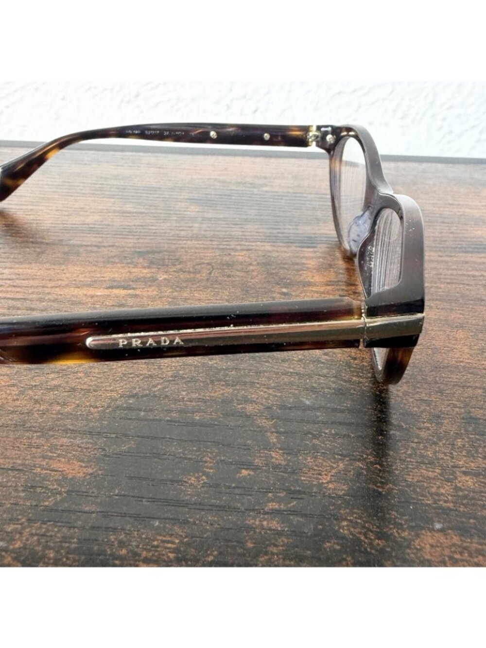 Prada Cat Eye Oval Brown Tortoise Women's RX Eyeglasses VPR 18P - Picture 12 of 15